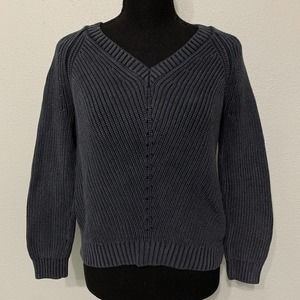 Marine Layer Ezra Sweater Size XS Gray V Neck